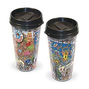 Where's Waldo? Dinosaur and Spaceman Travel Mug